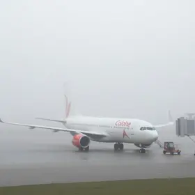 nevoeiro no aeroporto de Confins